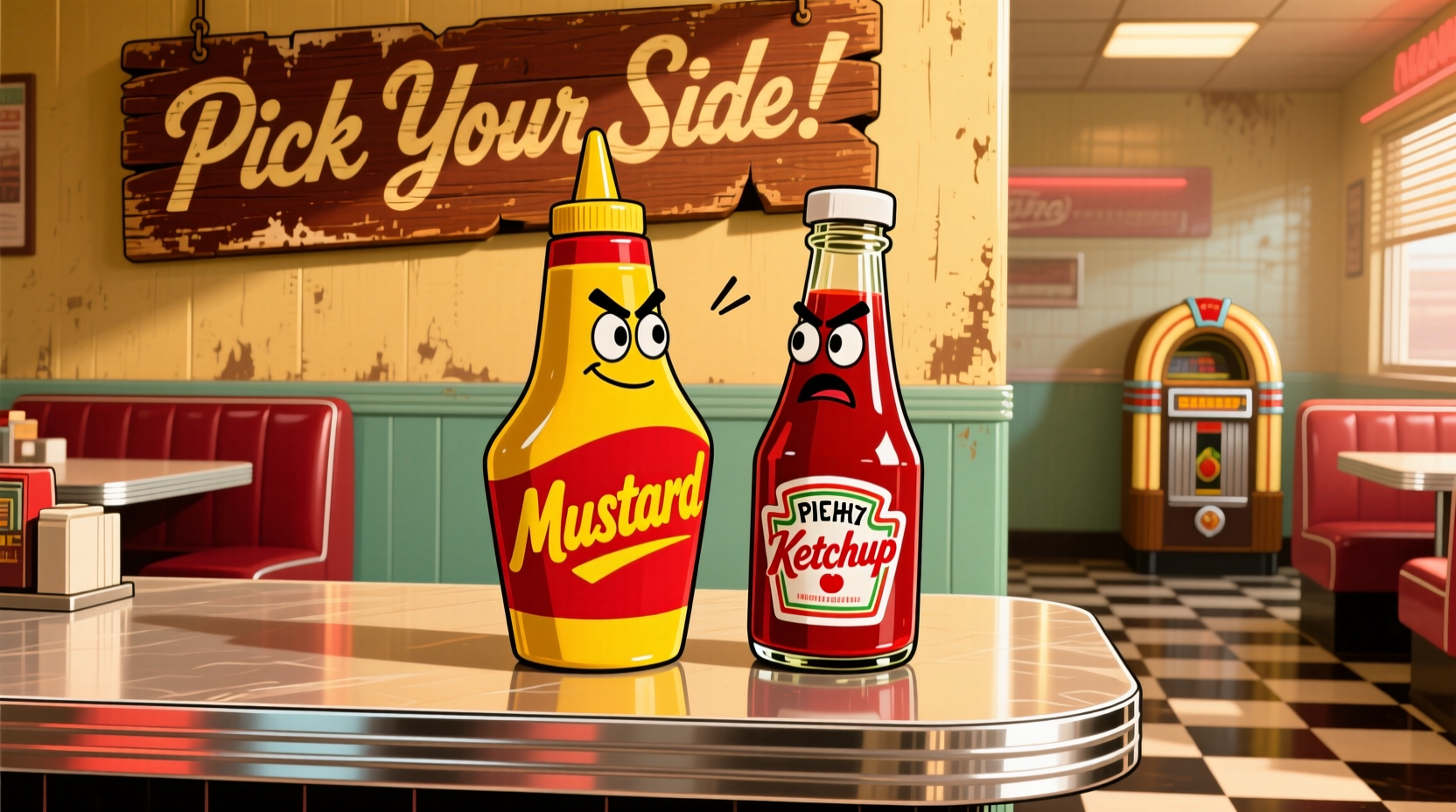 what would it be fellas mustard or ketchup