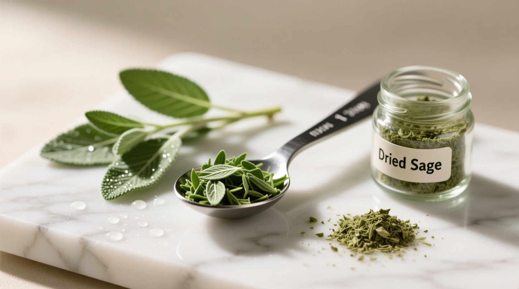 1 tbsp fresh sage to dried exact ratio when it matters