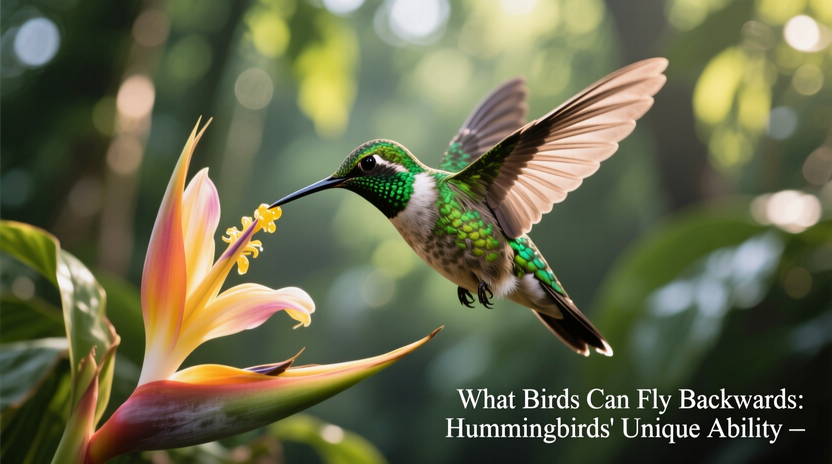 what birds can fly backwards