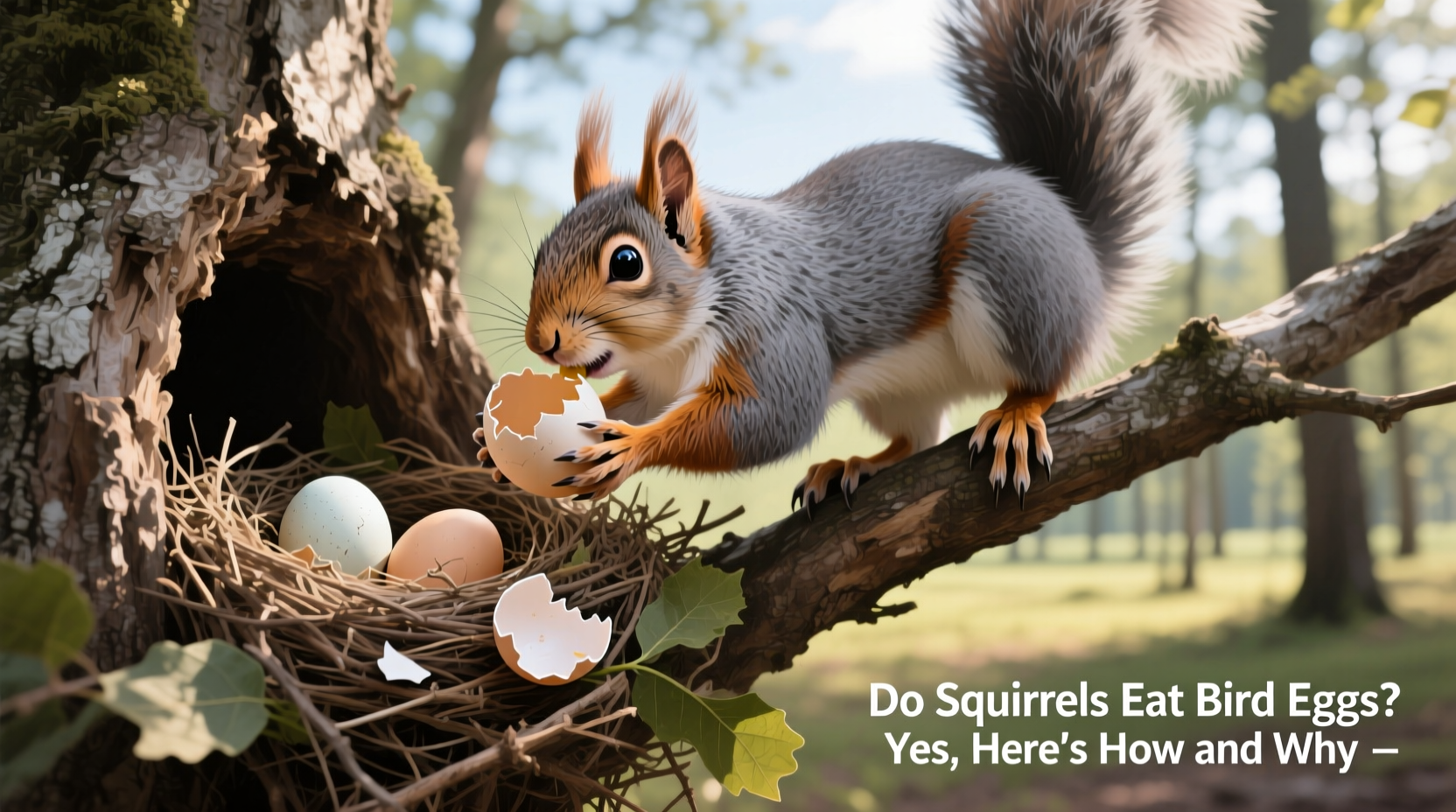 do squirrels eat eggs of birds