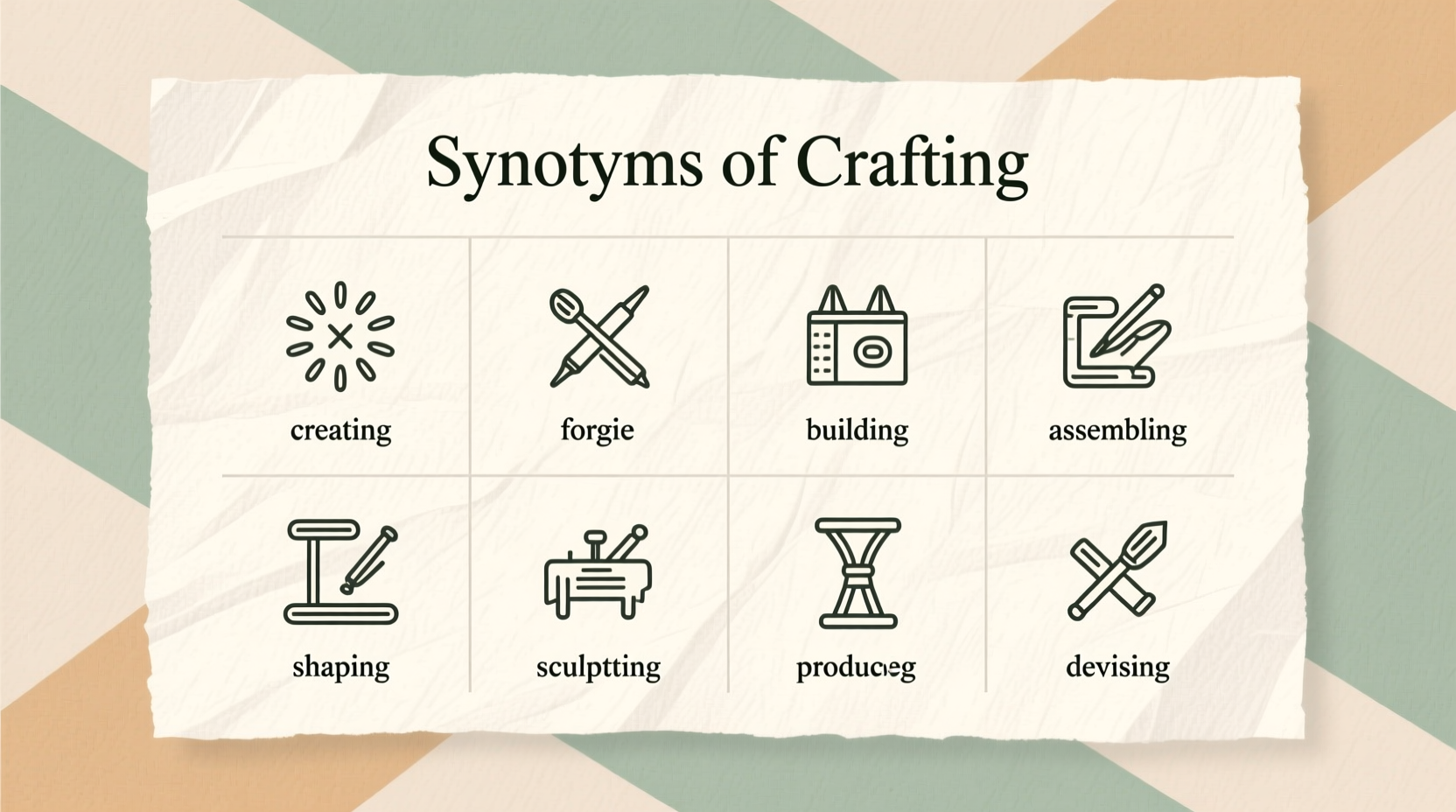 synonyms of crafting