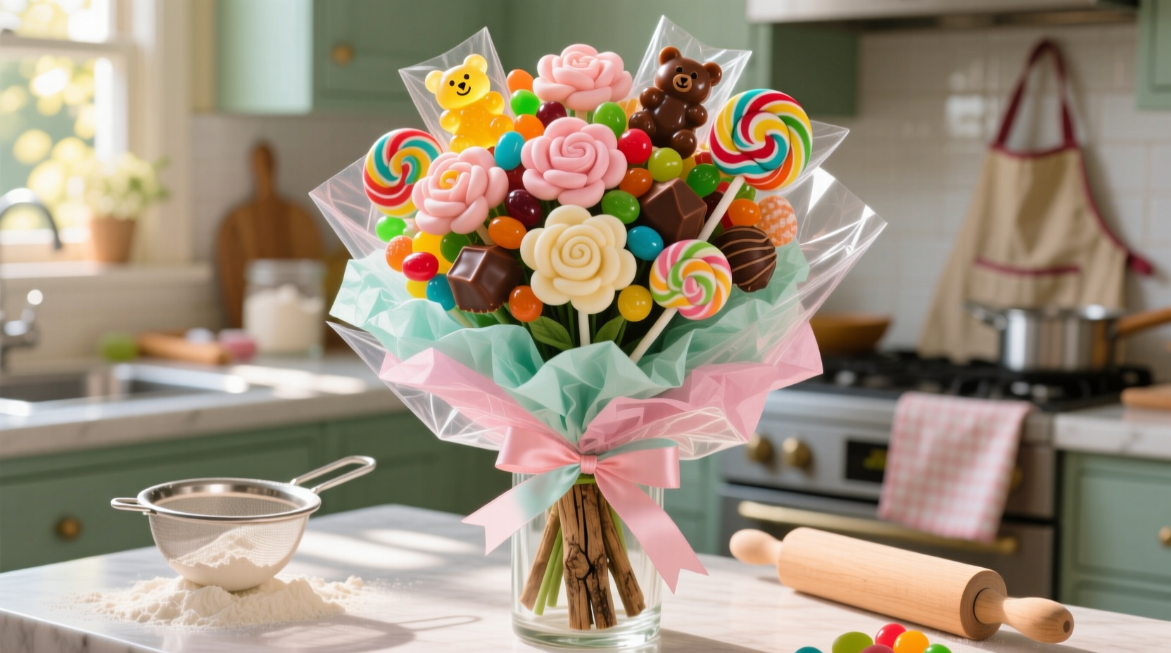 diy candy bouquet