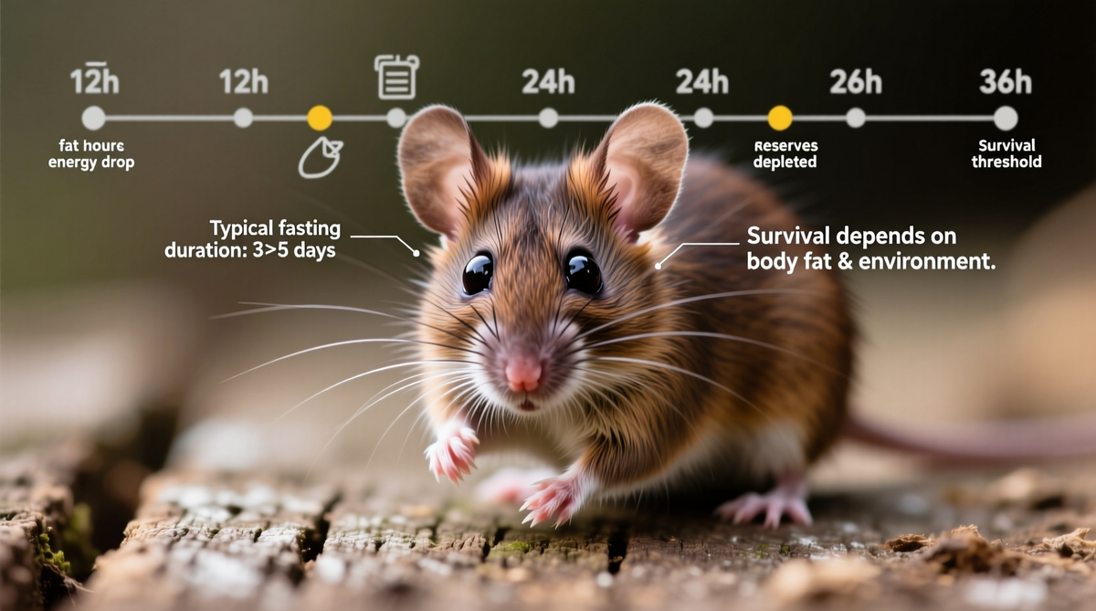 Mouse Survival Without Food: 2-4 Weeks With Water