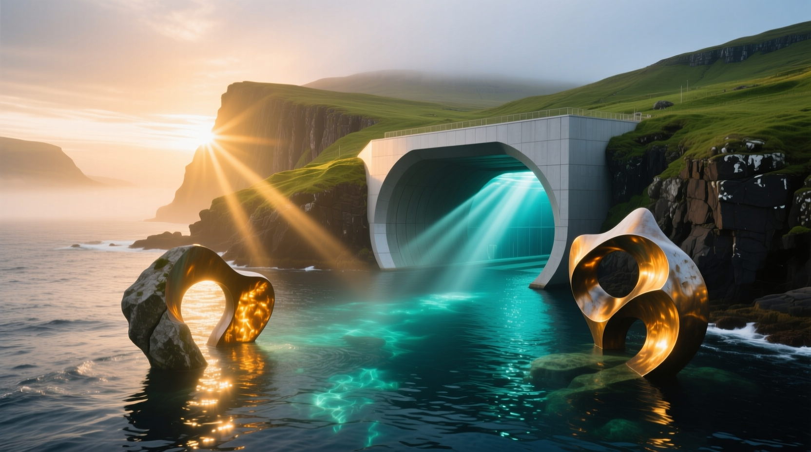 Faroe Islands Underwater Tunnel Sculptures & Light Effects Guide