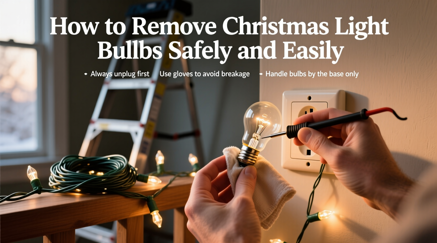 how to remove christmas light bulb