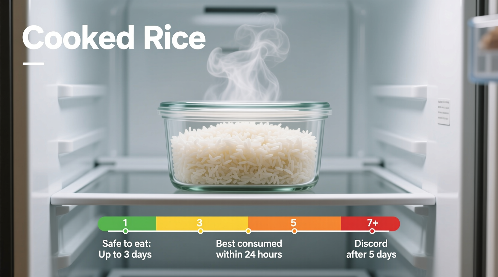how long does cooked rice last in fridge