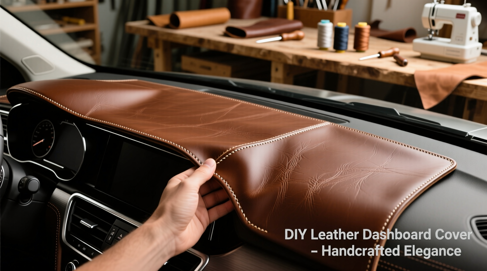 leather upholstery to diy cover car dash