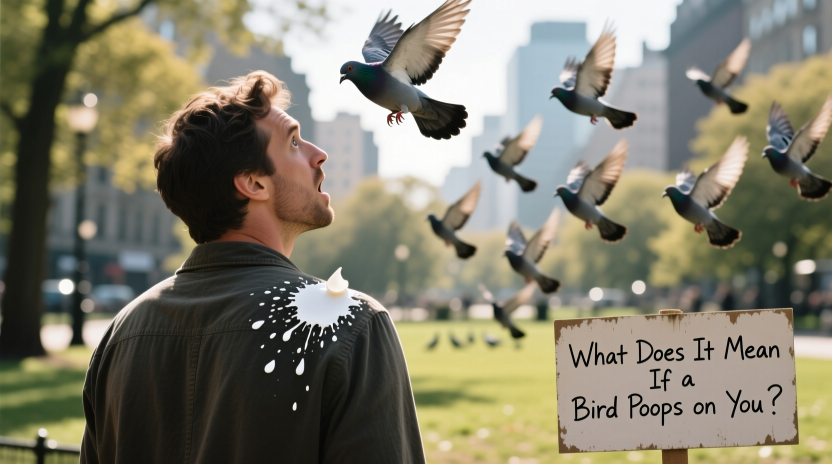 what does it mean if a bird poops on you