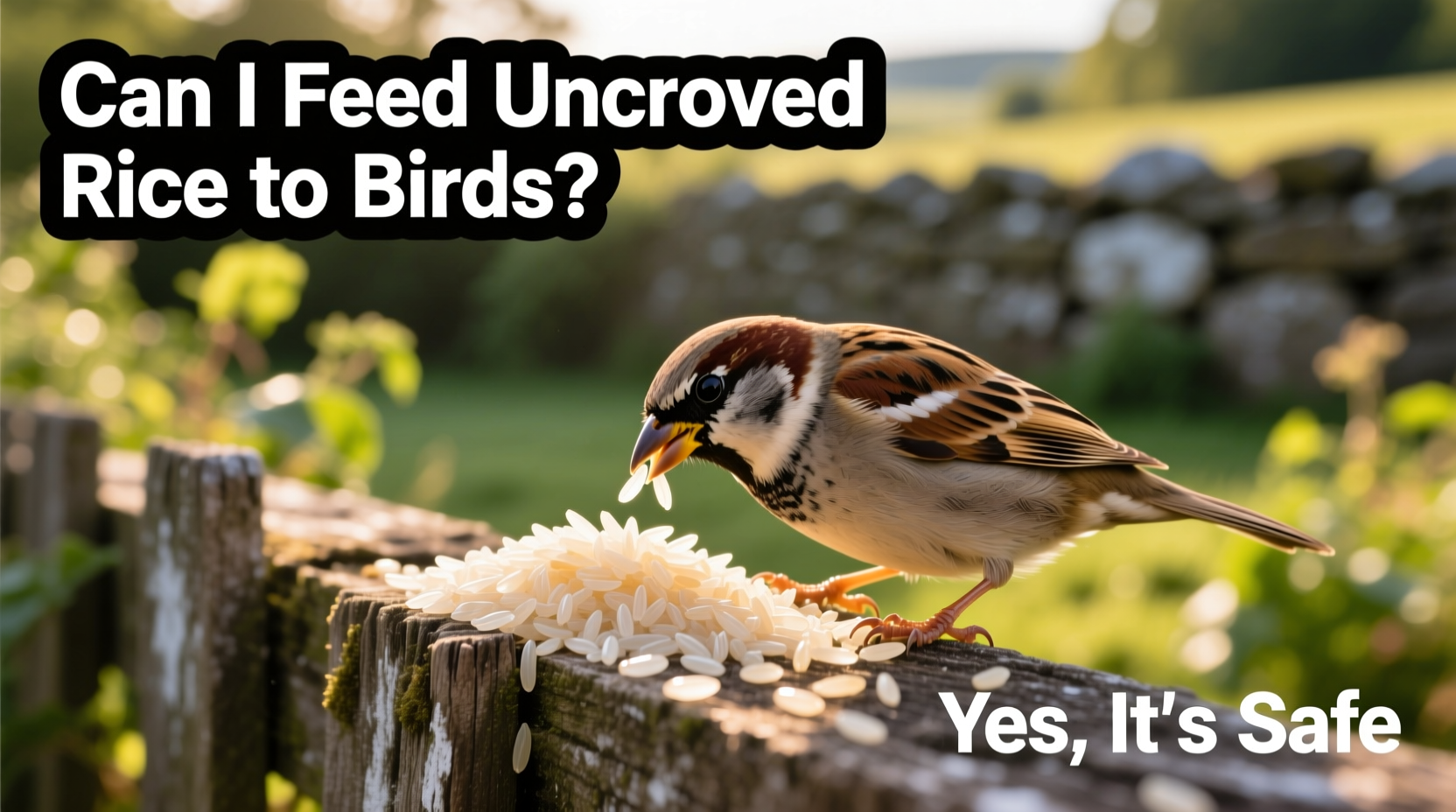 can i feed uncooked rice to birds