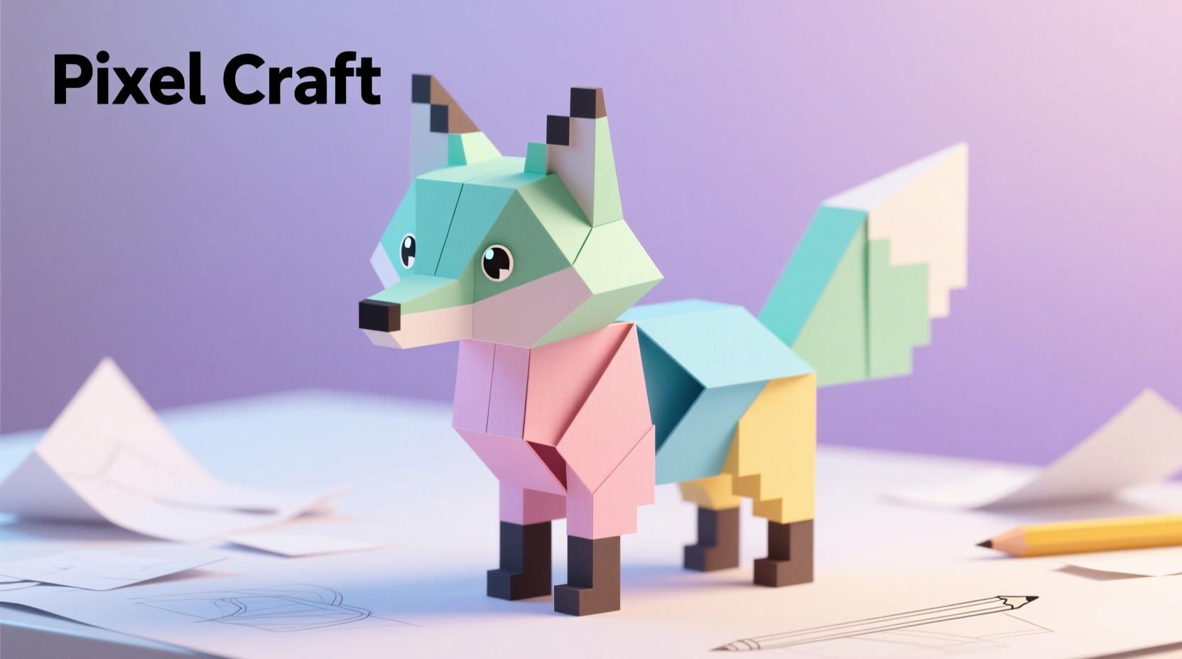 pixel craft papercraft