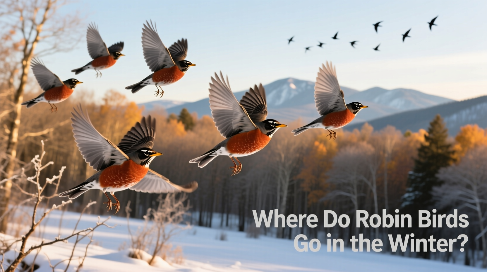 where do robin birds go in the winter