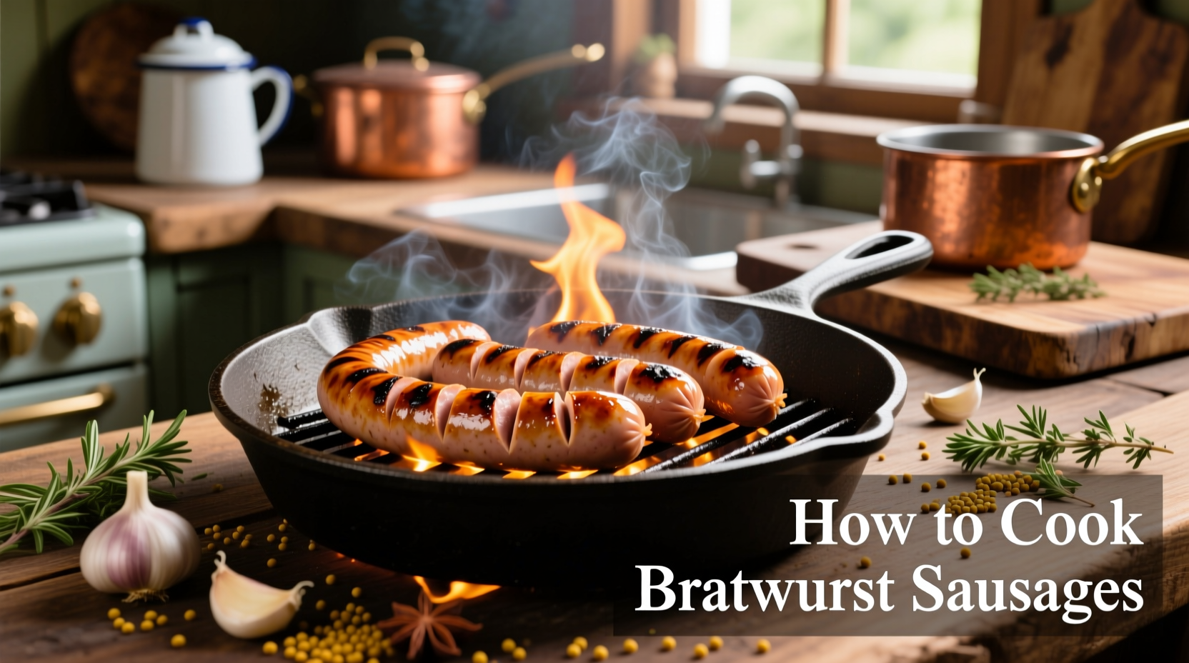 how to cook bratwurst sausages