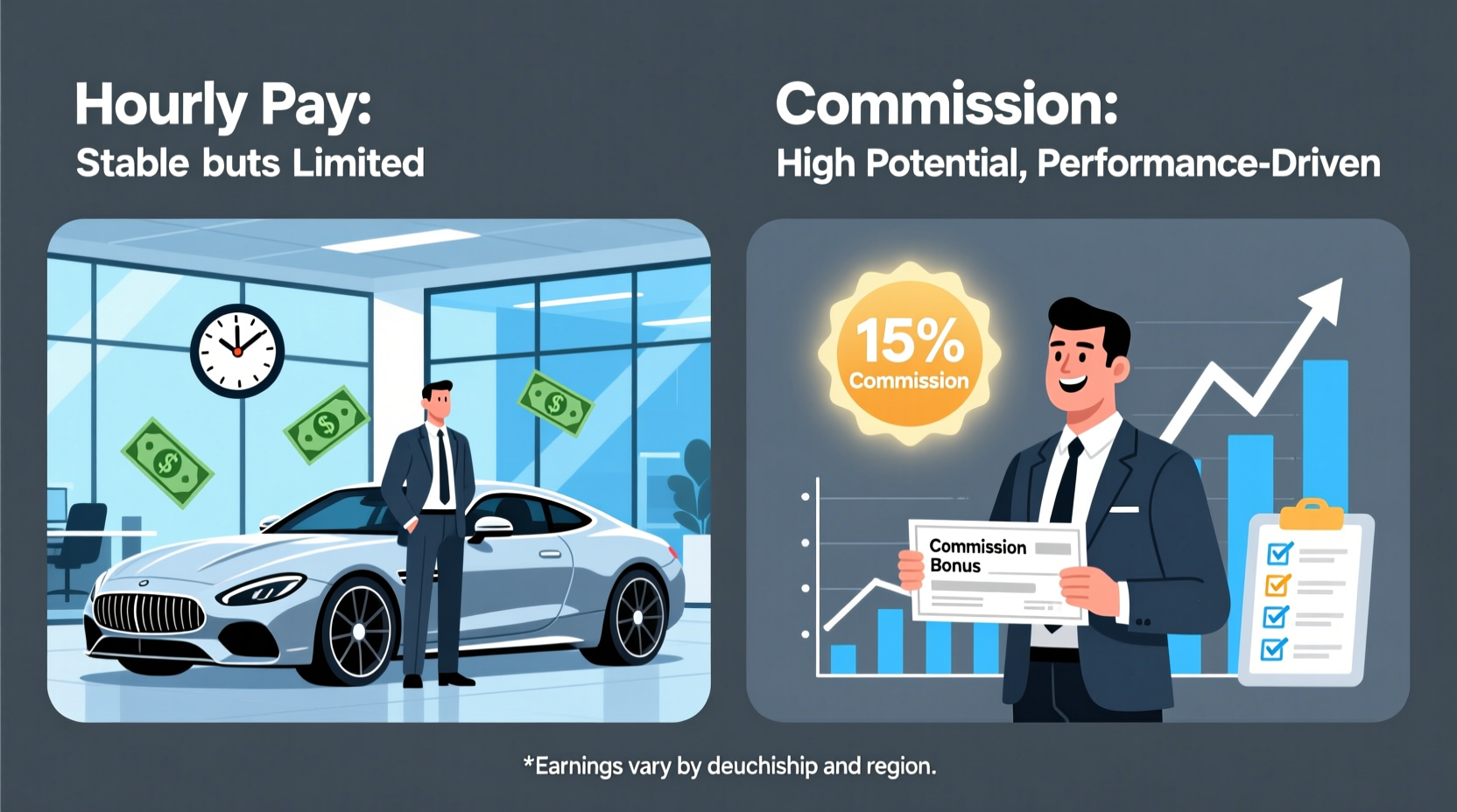 do car salesmen get paid hourly