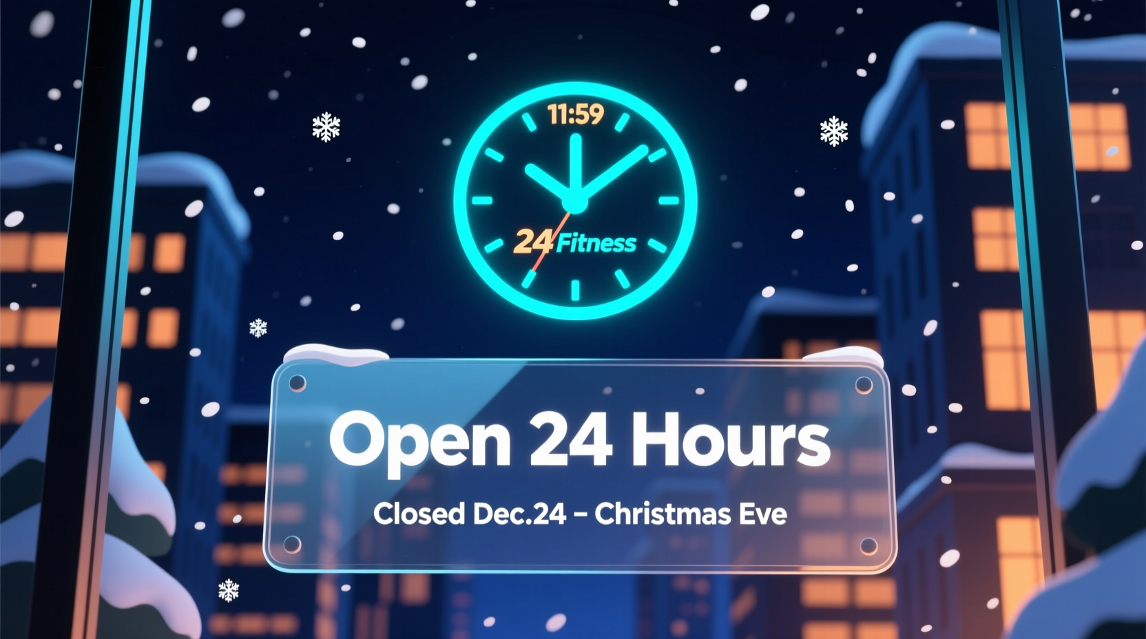 is 24 hour fitness open on christmas eve
