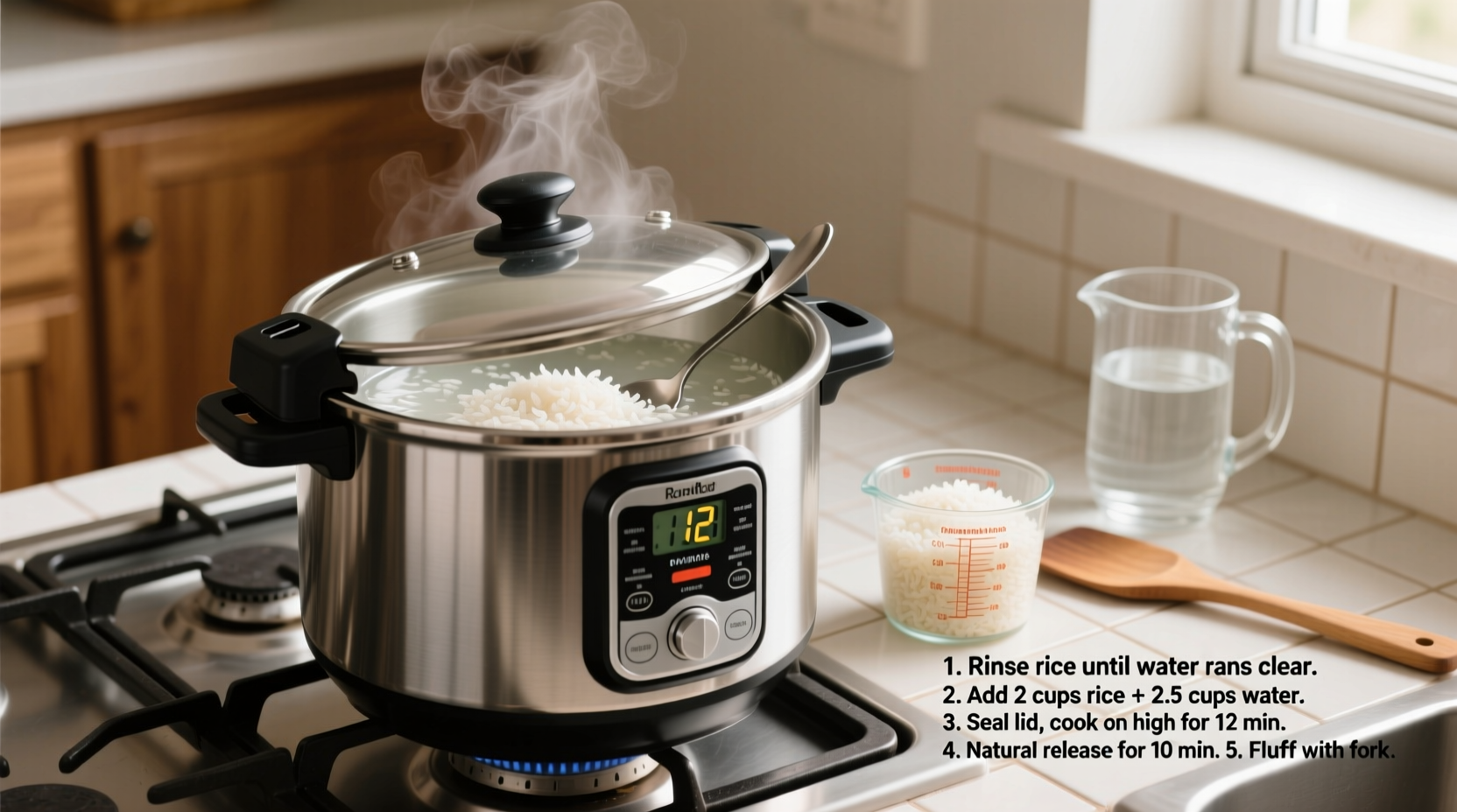 Perfect Pressure Cooker Rice: Foolproof Method in 15 Minutes