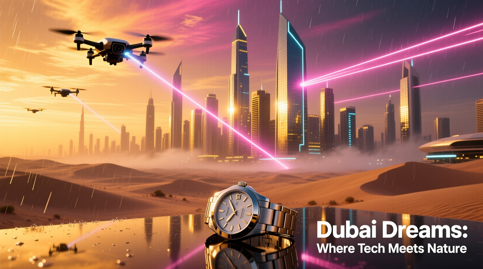 How to Watch Dubai’s Hot Laser-Beam Shooting Drones That Encourage Rainfall