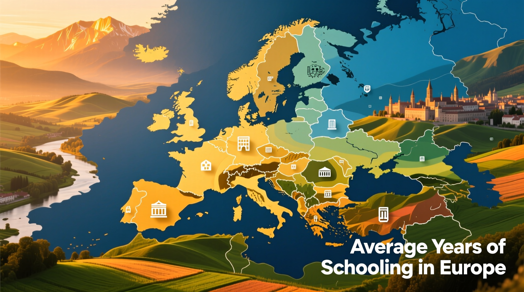 Map Average Years Schooling Europe: Budget Travel Guide