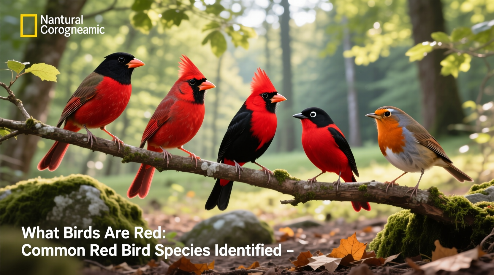 what birds are red