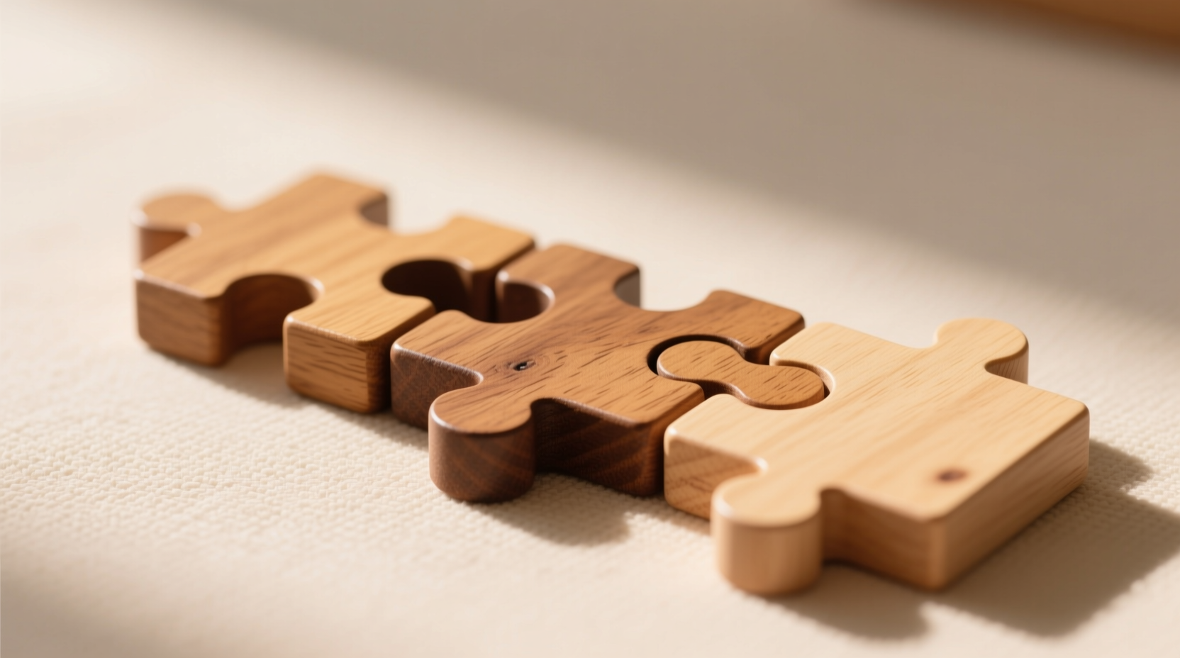 Holiday 2024 toddler gift guide showing chunky wooden puzzle pieces that prevent choking hazards for developing motor skills