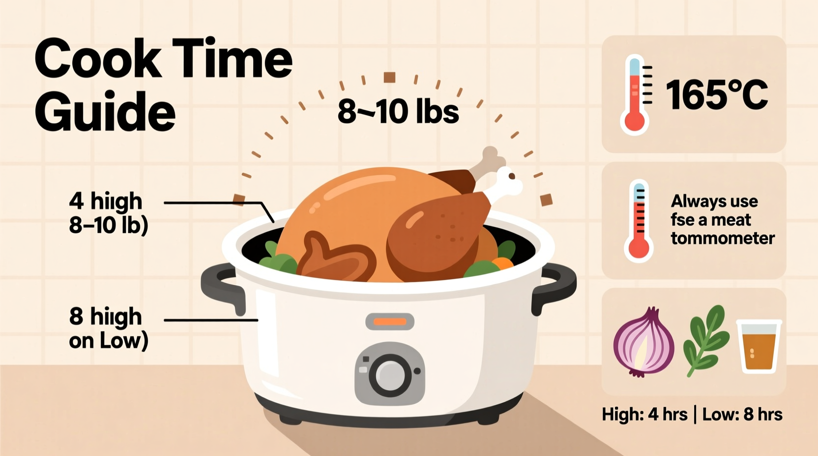 Crockpot Turkey Cooking Time: Exact Hours by Weight