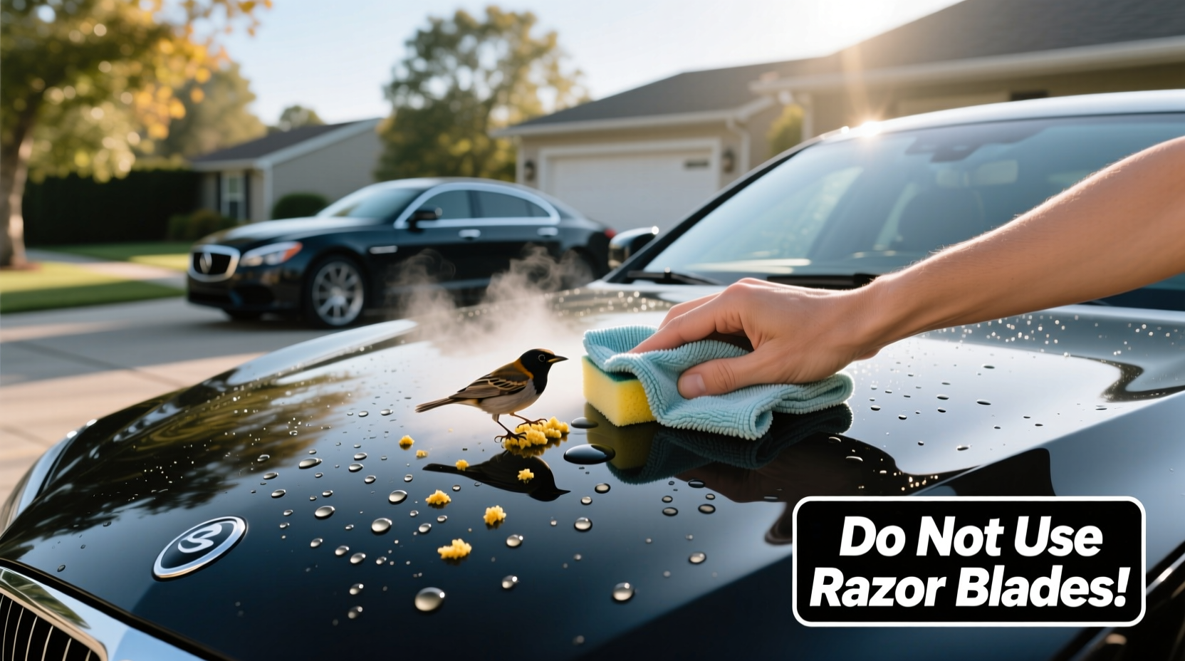 how to remove bird droppings from car