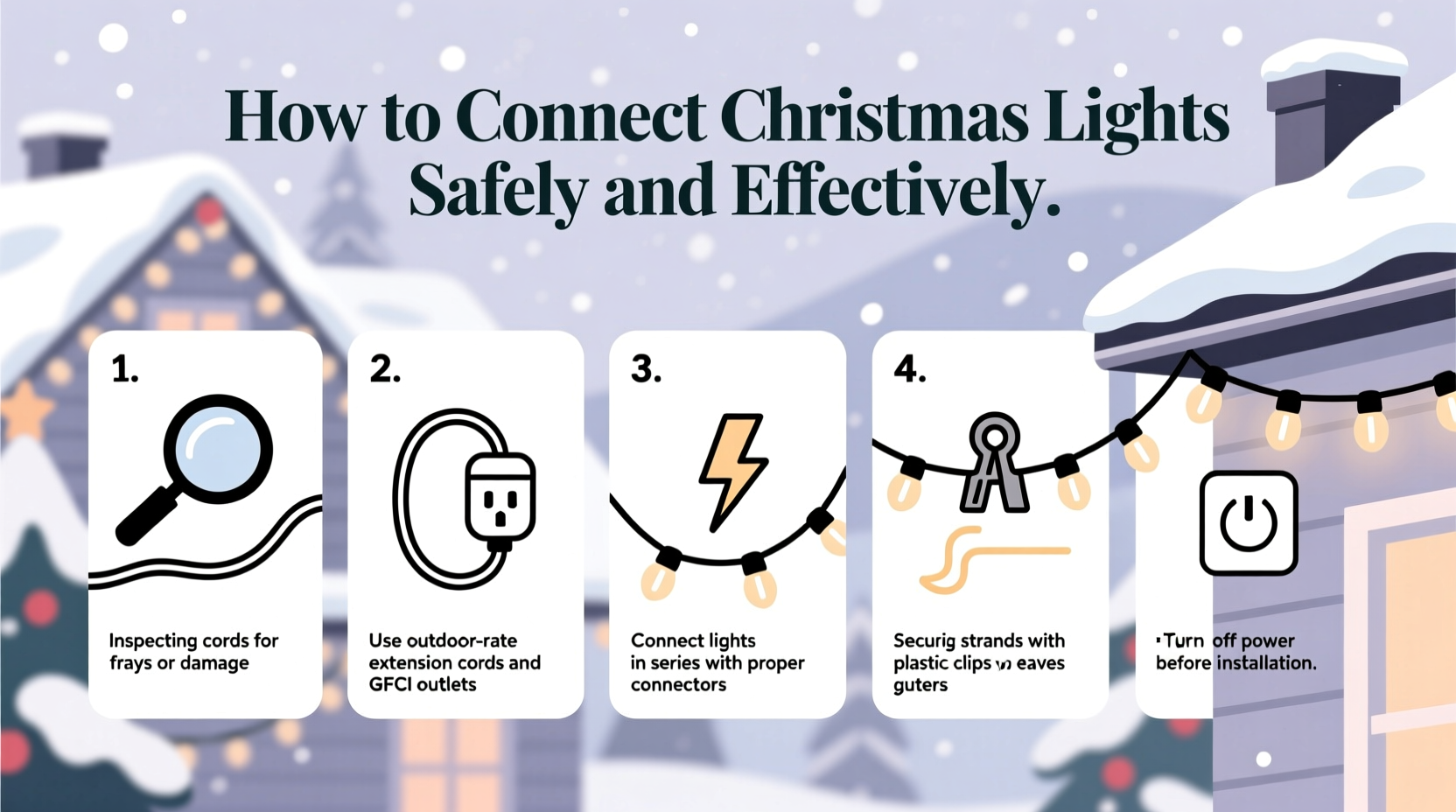 how to connect christmas lights
