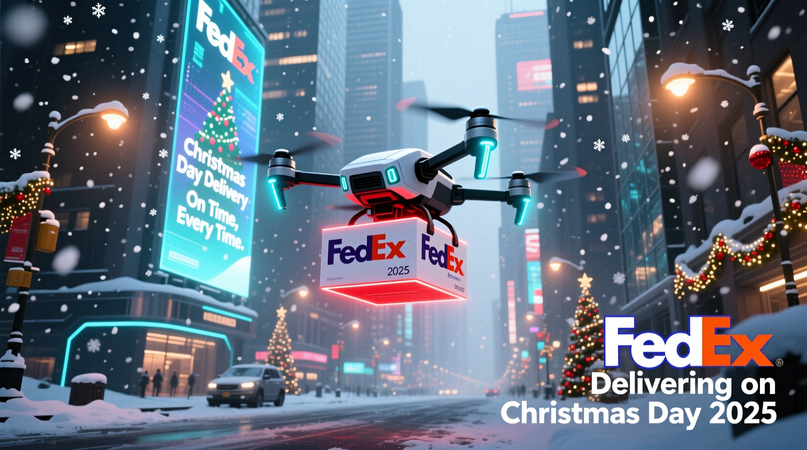 is fedex delivering on christmas day