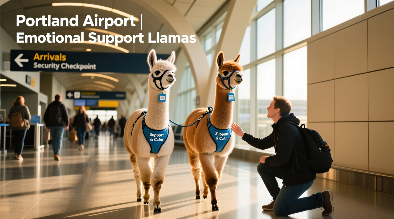 How to Get to Portland Airport Therapy Emotional Support Llamas