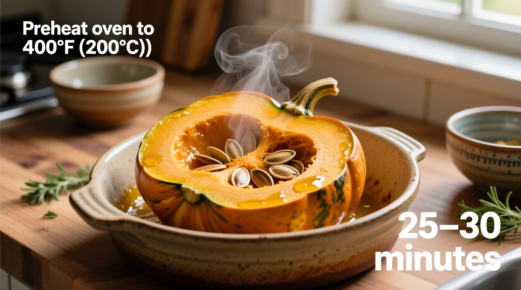 how long to cook acorn squash