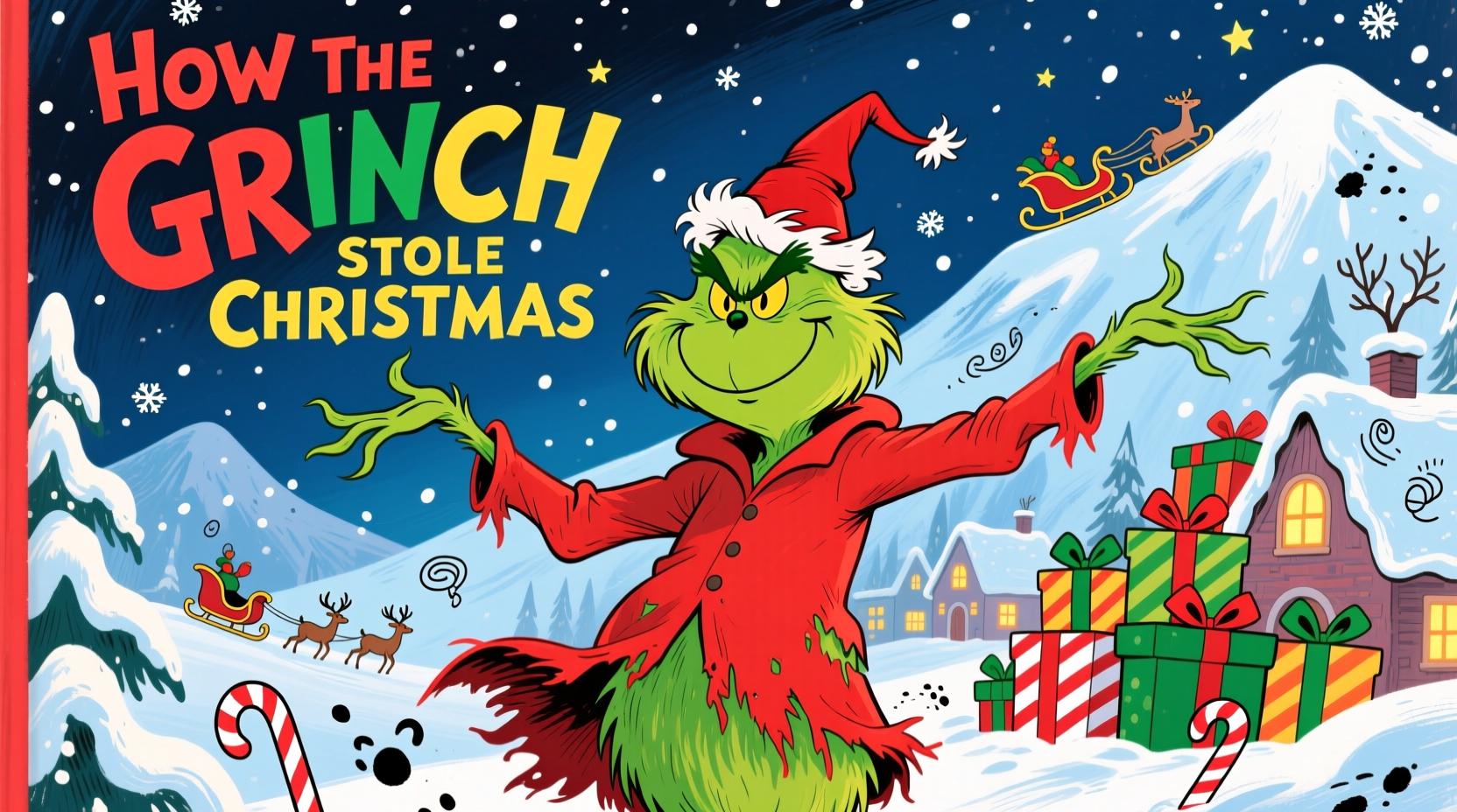 how the grinch stole christmas book cover