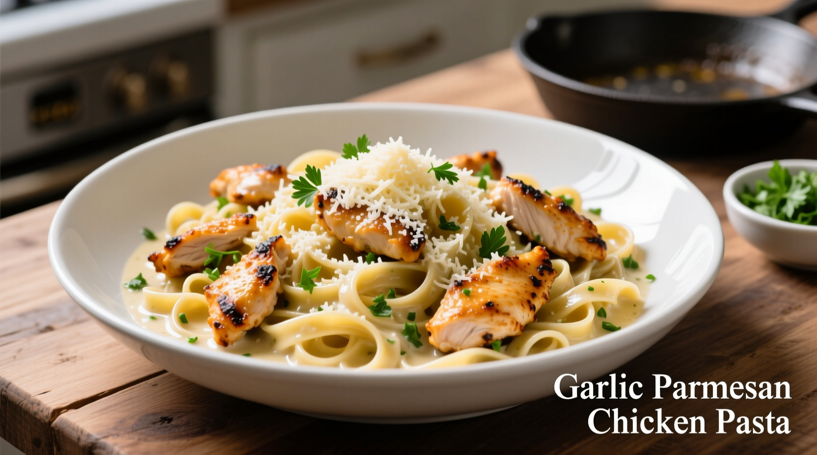 garlic parmesan chicken pasta recipe