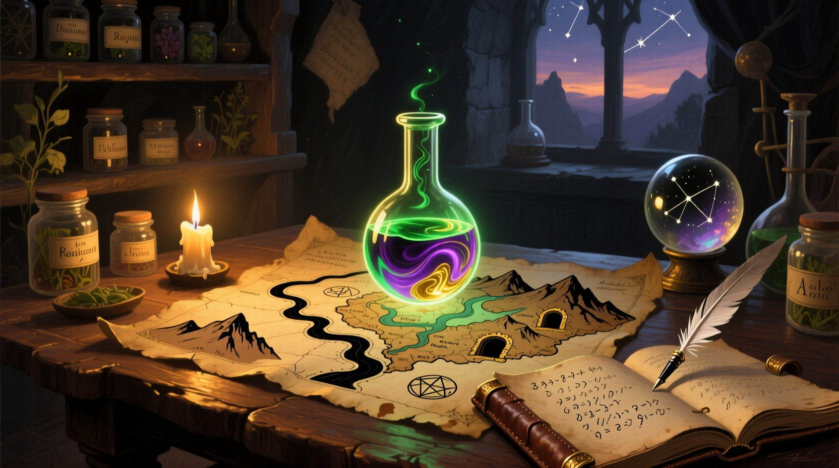 potion craft oil map