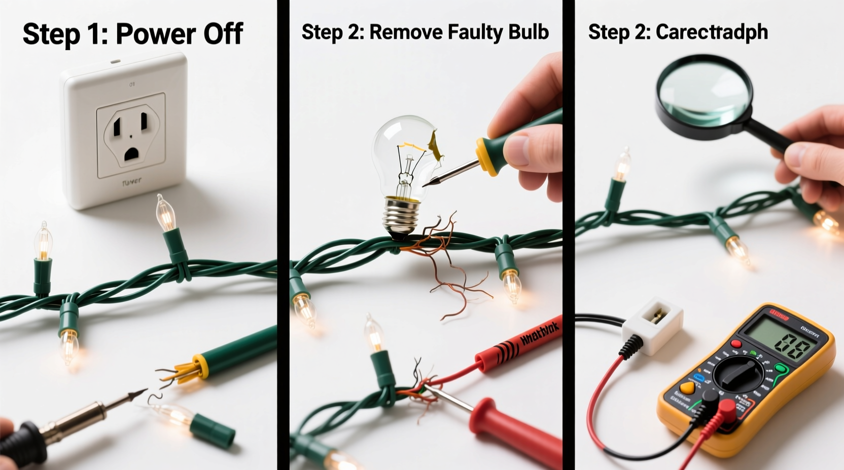 how to fix a christmas light string
