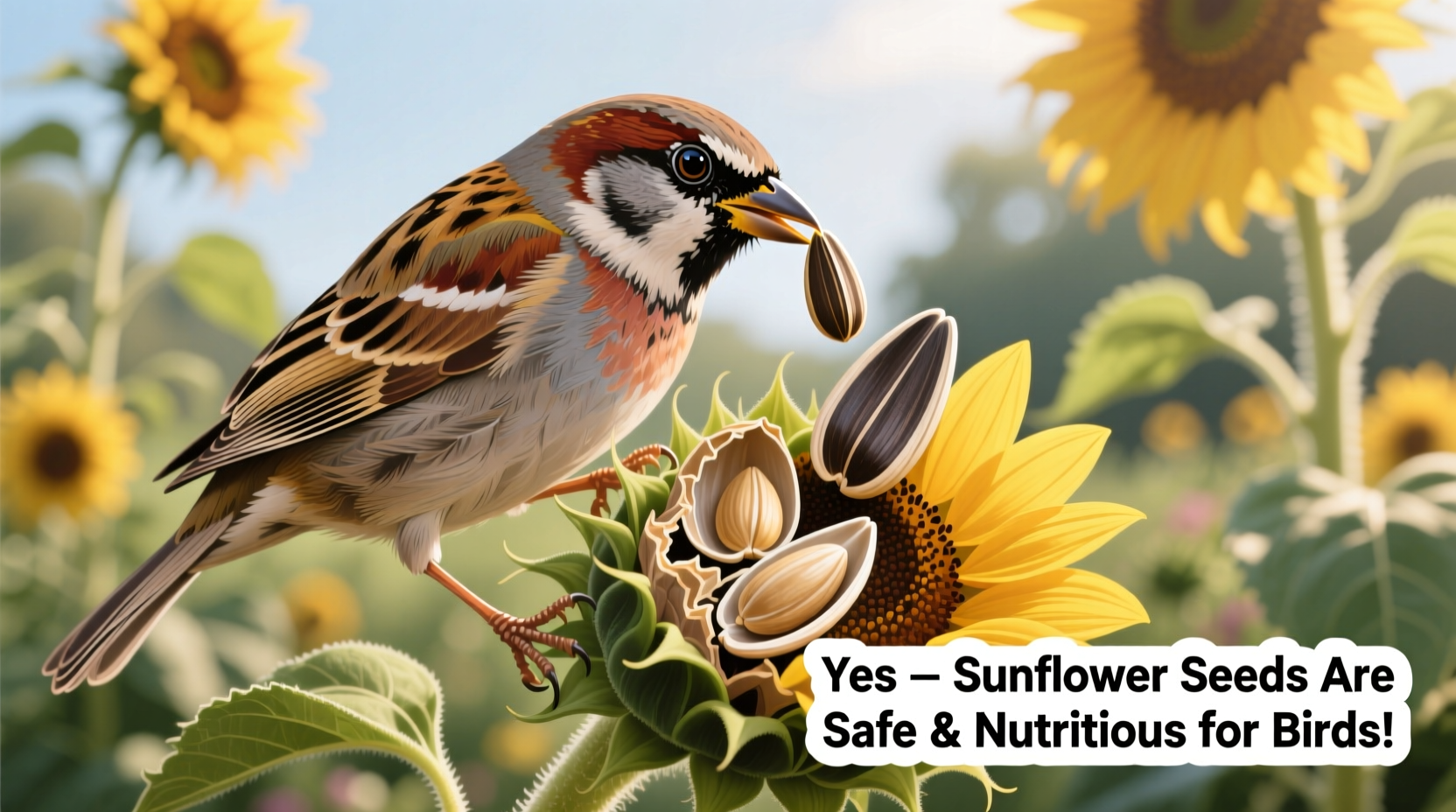 can birds eat sunflower seeds