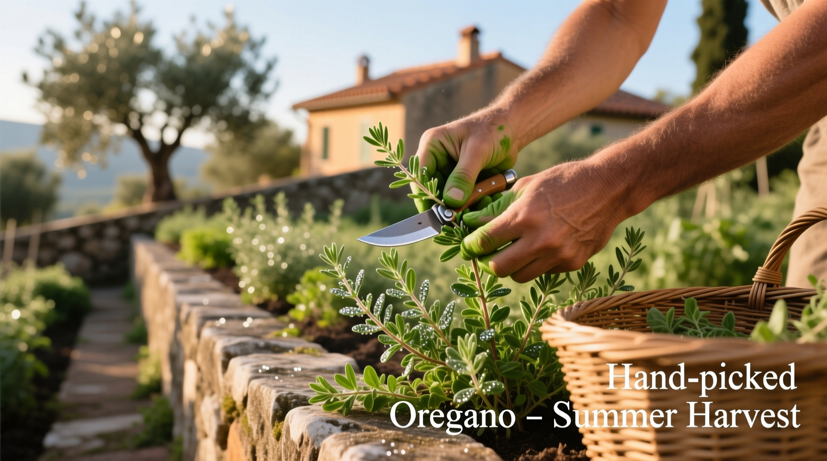harvesting oregano