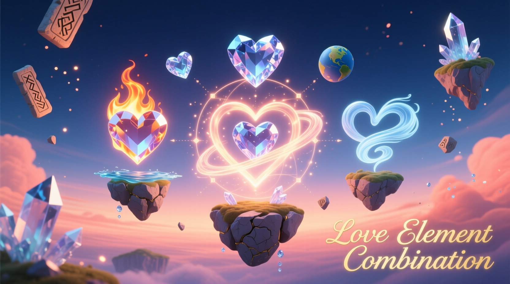 Infinite Craft Love element combination demonstration