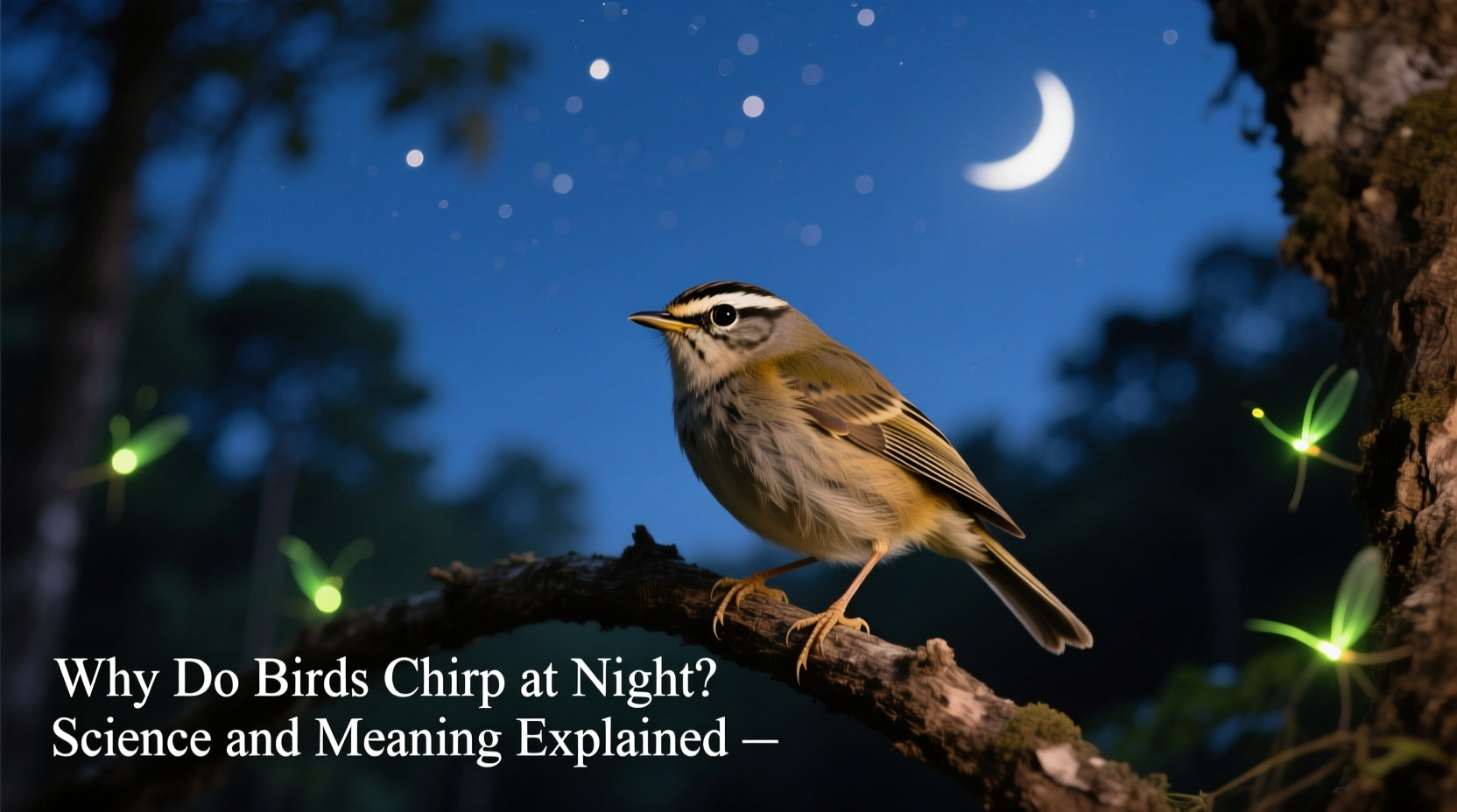 why do birds chirp at night