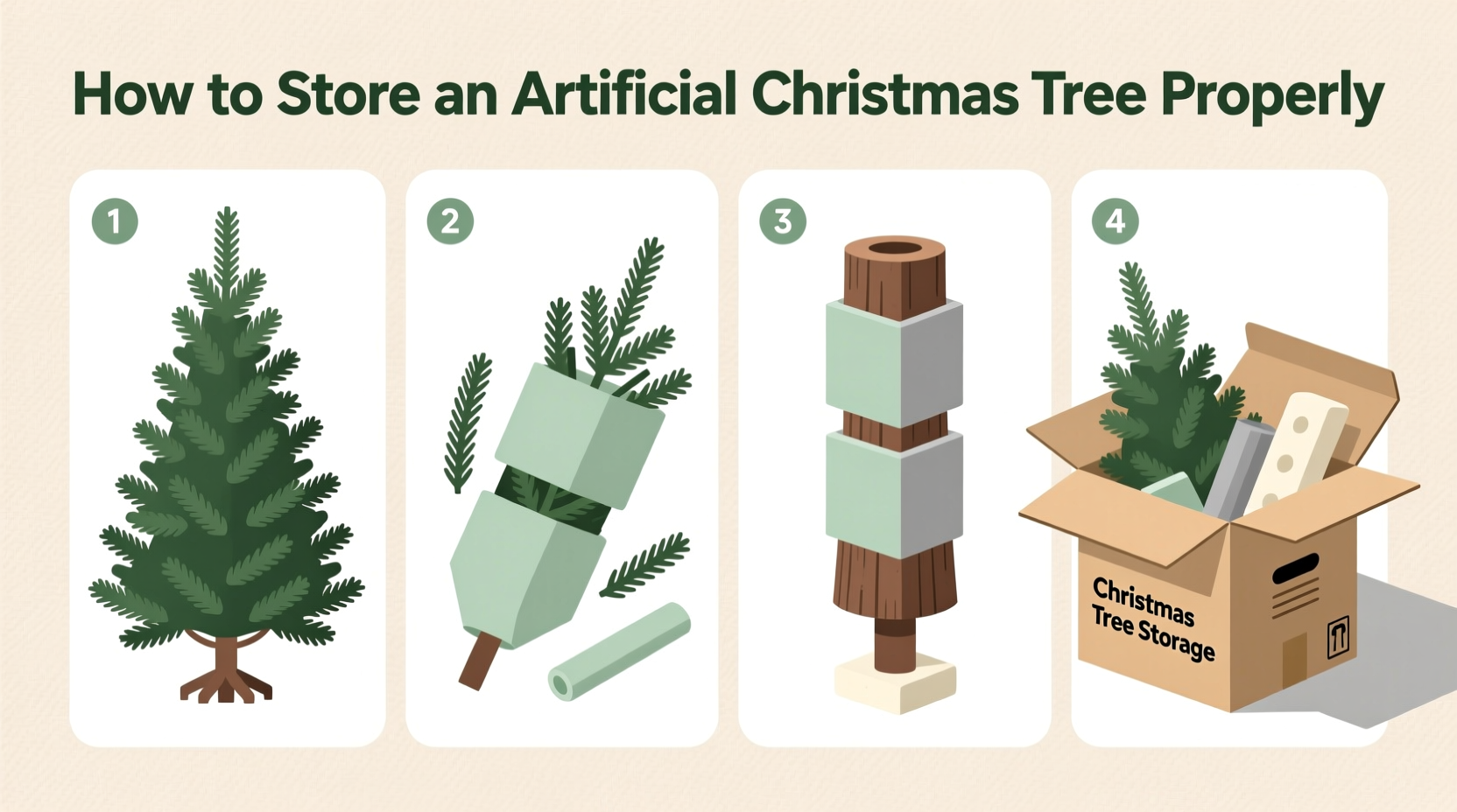 how to store artificial christmas tree