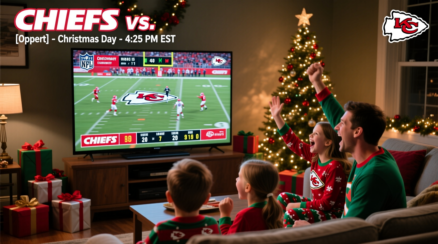 what channel is the chiefs game on christmas day