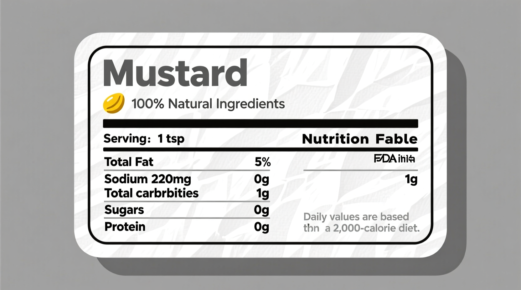 mustard nutrition facts