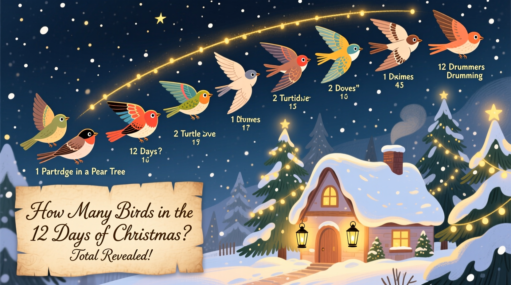 how many birds in 12 days of christmas