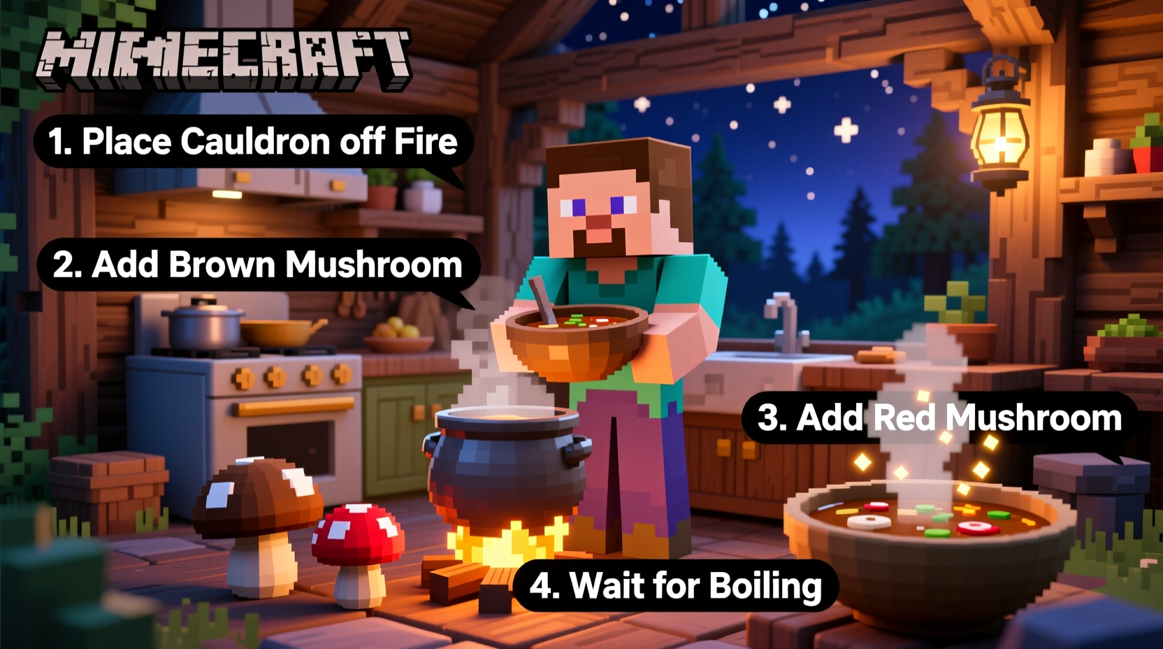 minecraft how to craft mushroom stew