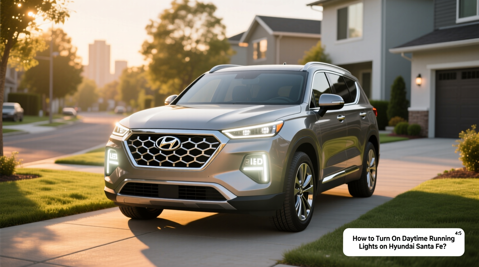 How to Choose Hyundai Santa Fe LED Daytime Running Light, How to Turn On Guide