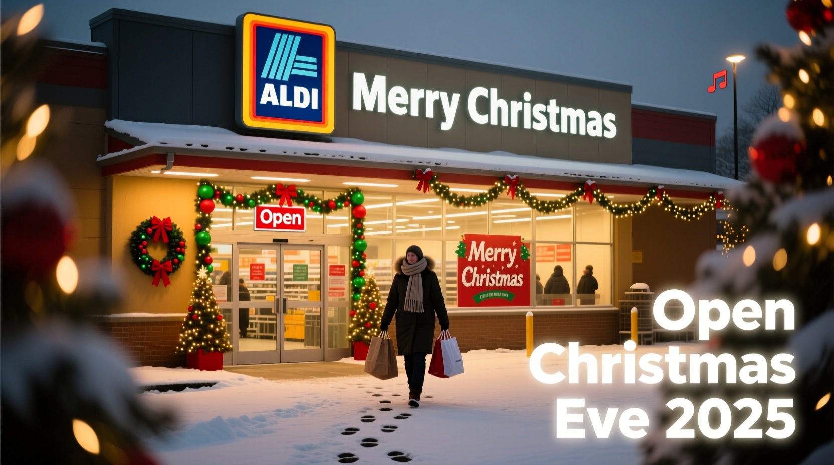 is aldis open christmas eve