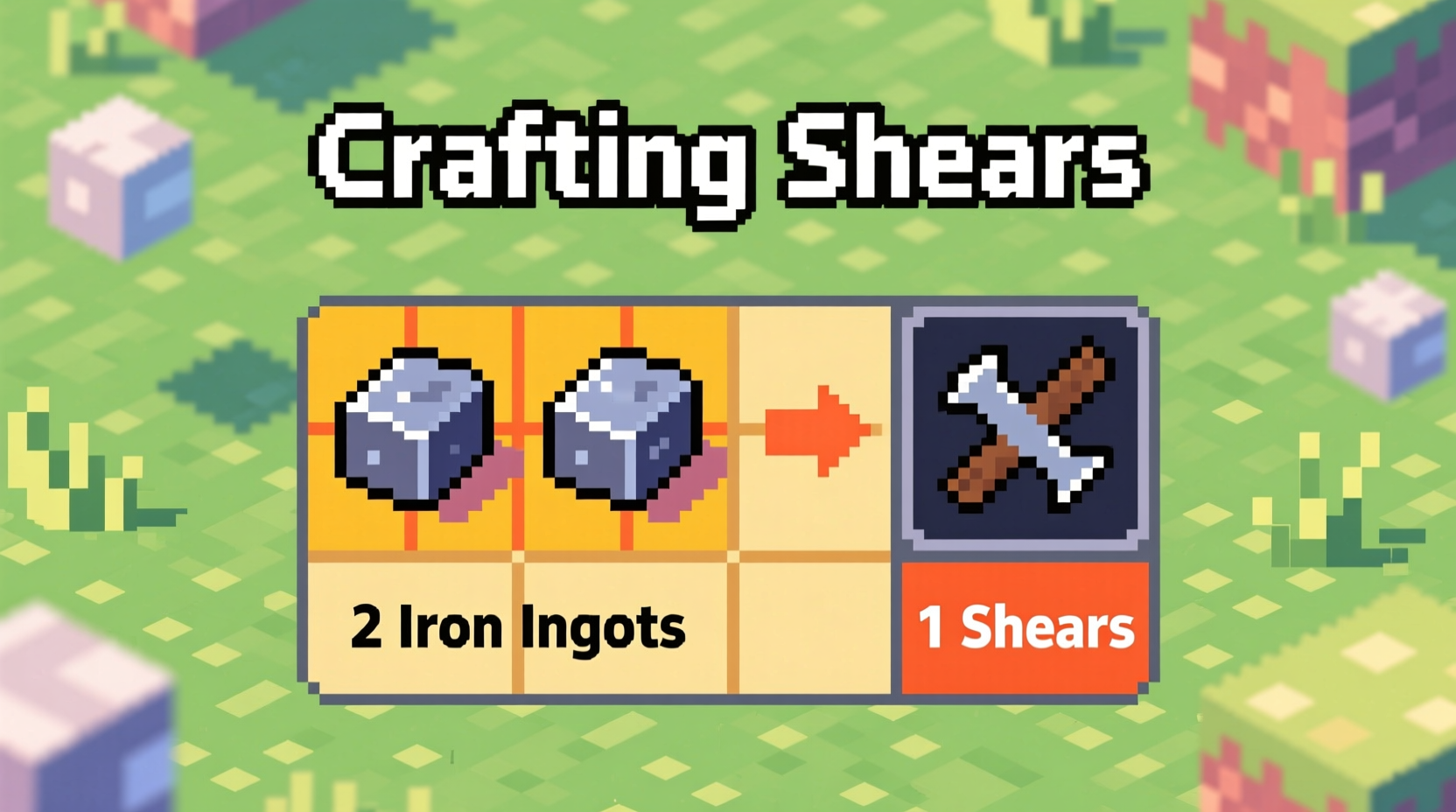 Minecraft Shears Crafting: Simple 2-Iron Recipe Guide