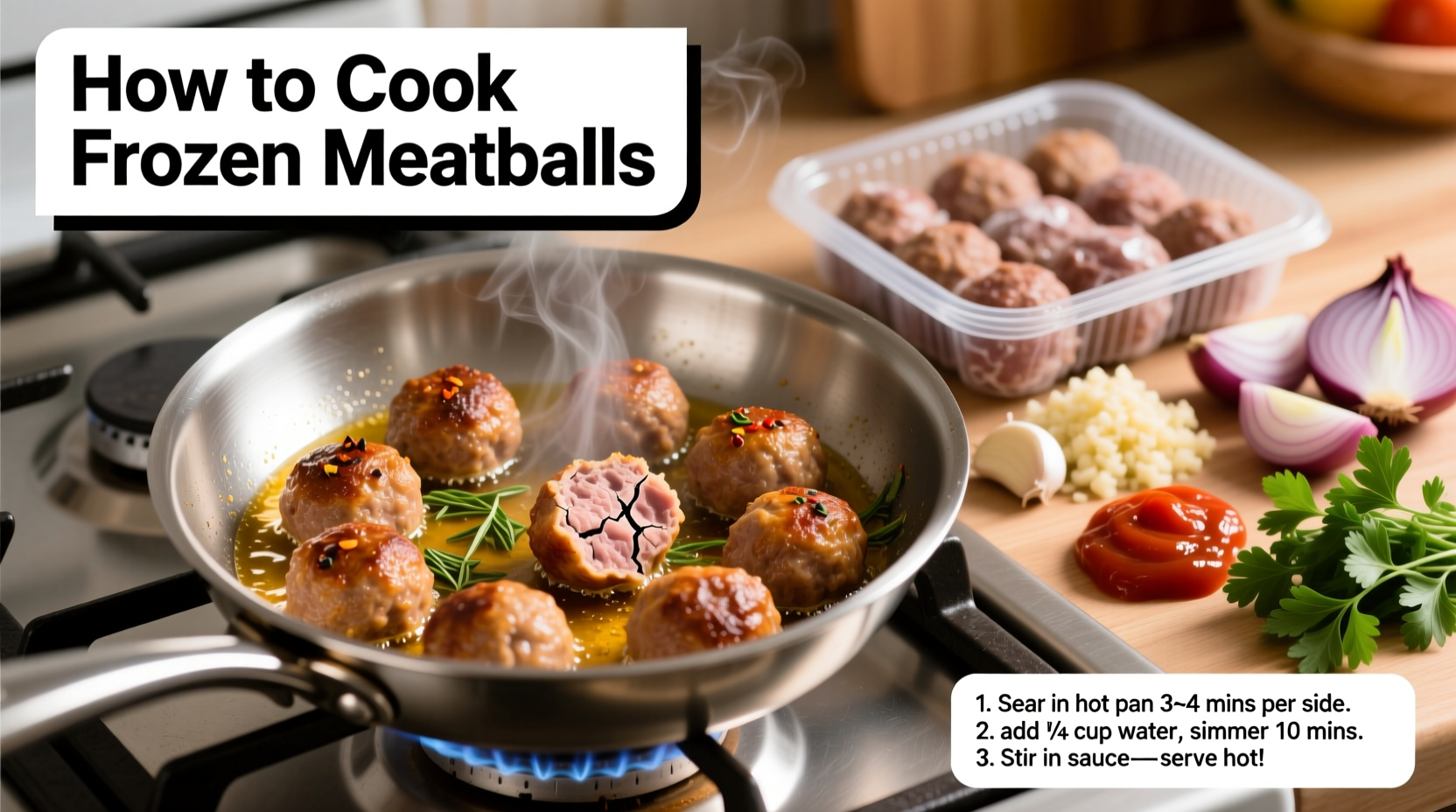 how to cook frozen meatballs