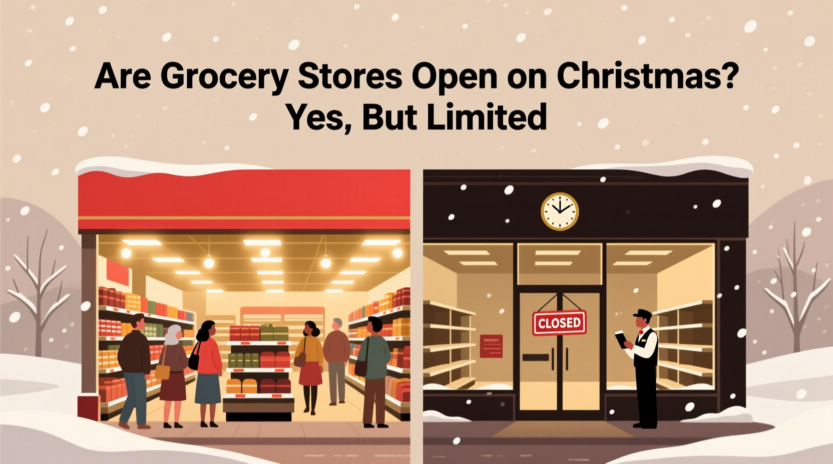 are there any grocery stores open on christmas