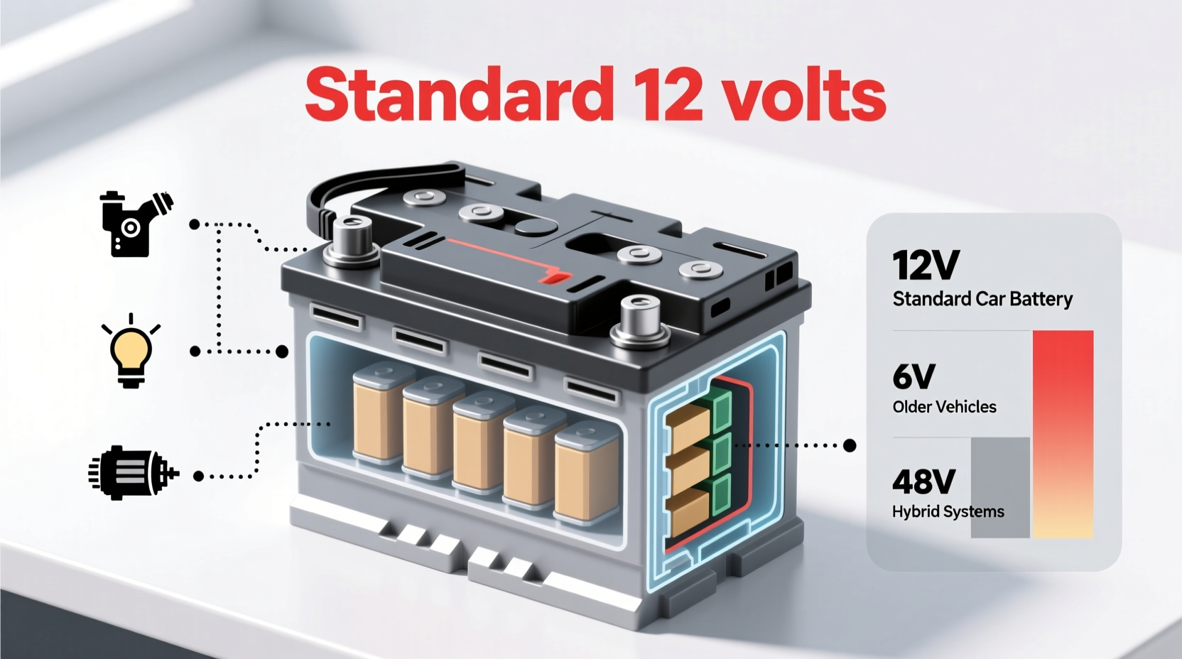 how many volts are car batteries