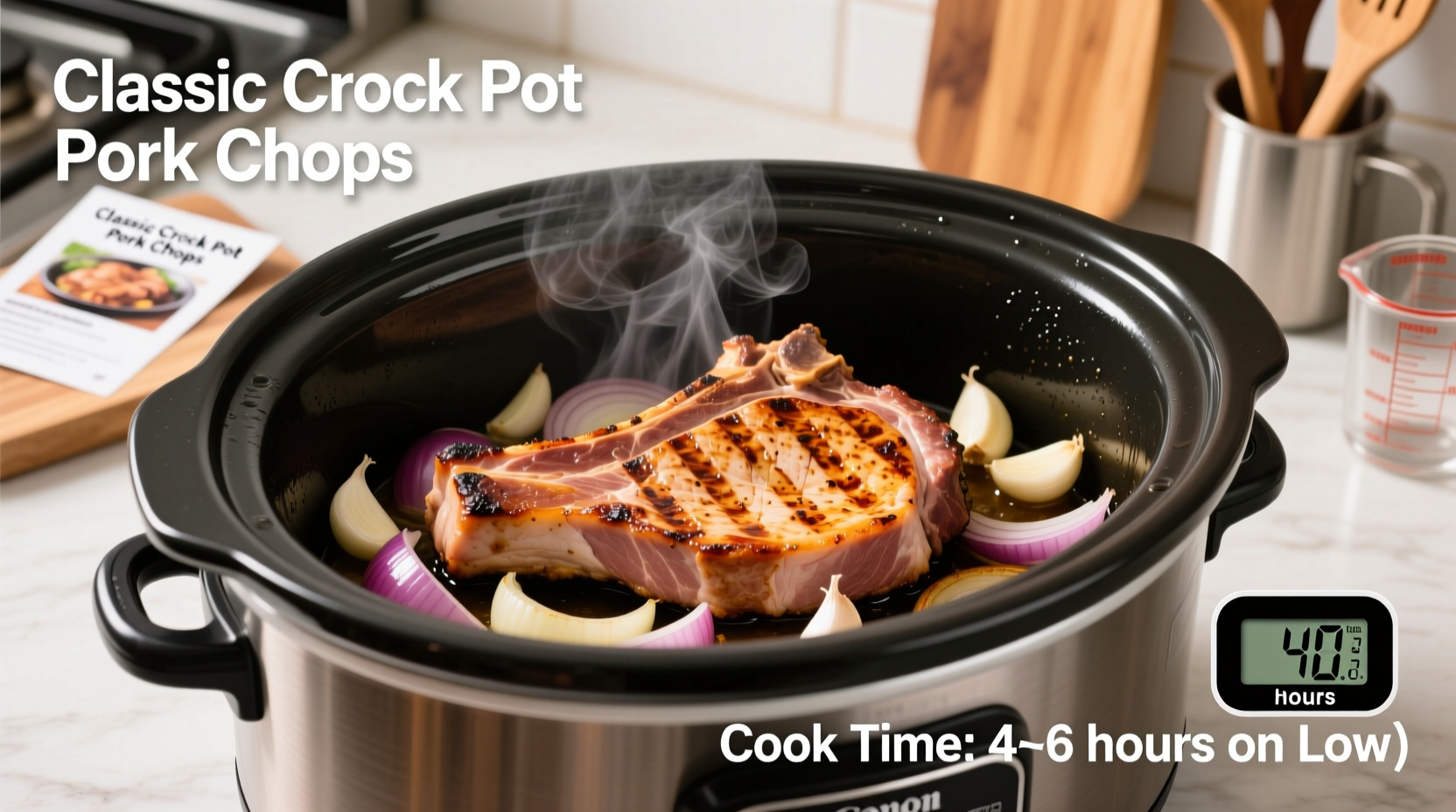 how long to cook pork chops in crock pot