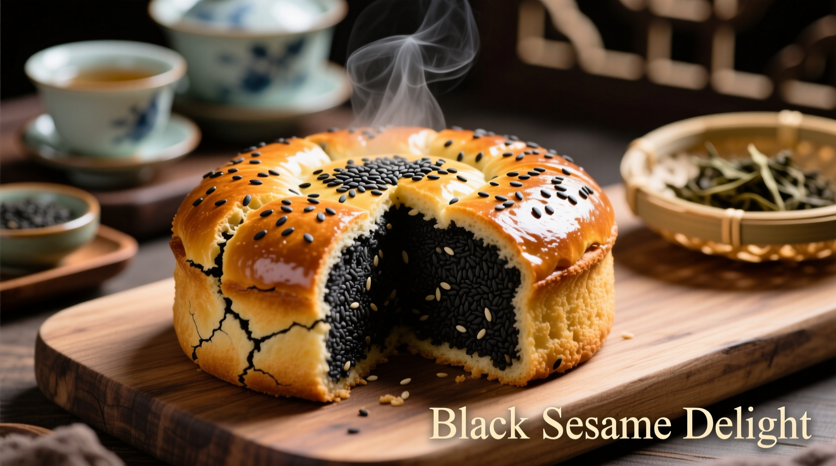 black sesame cake